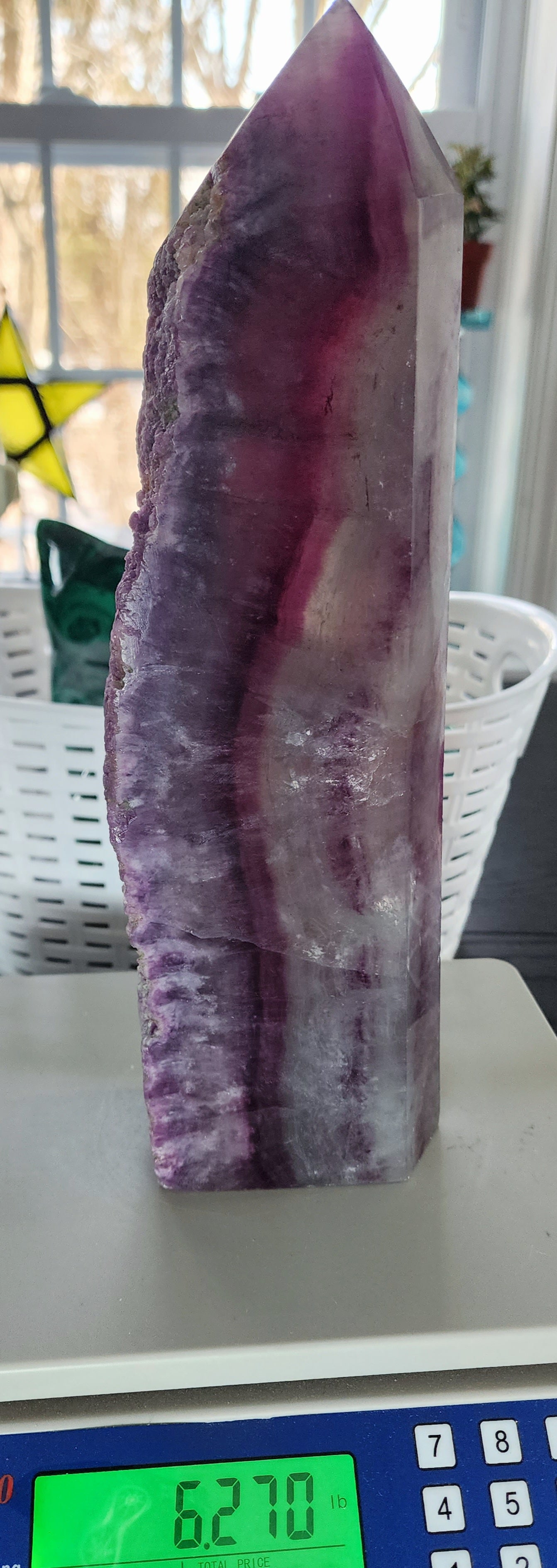 Large Fluorite Tower Mongolia 6Lbs Free Shipping!
