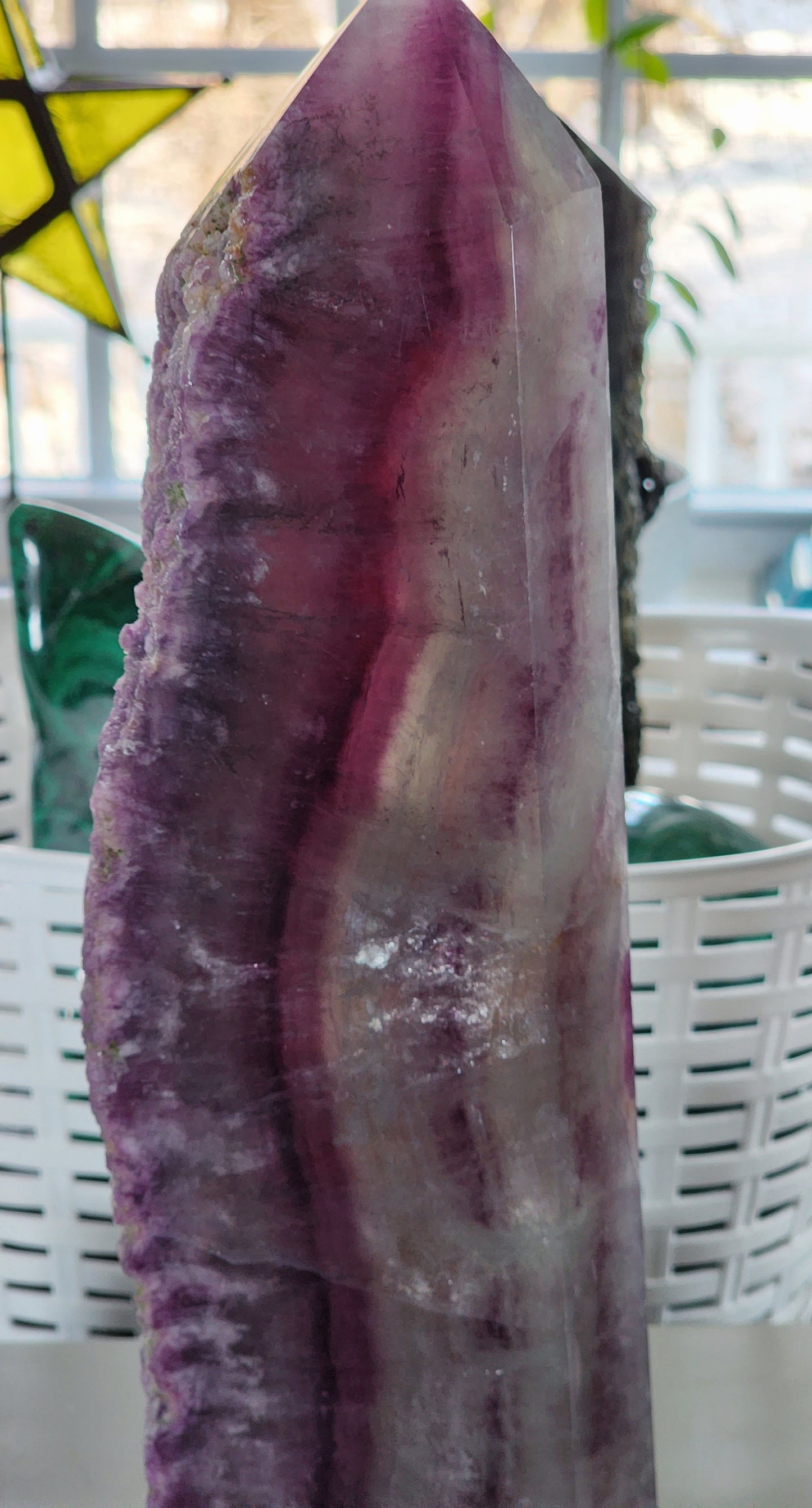 Large Fluorite Tower Mongolia 6Lbs Free Shipping!
