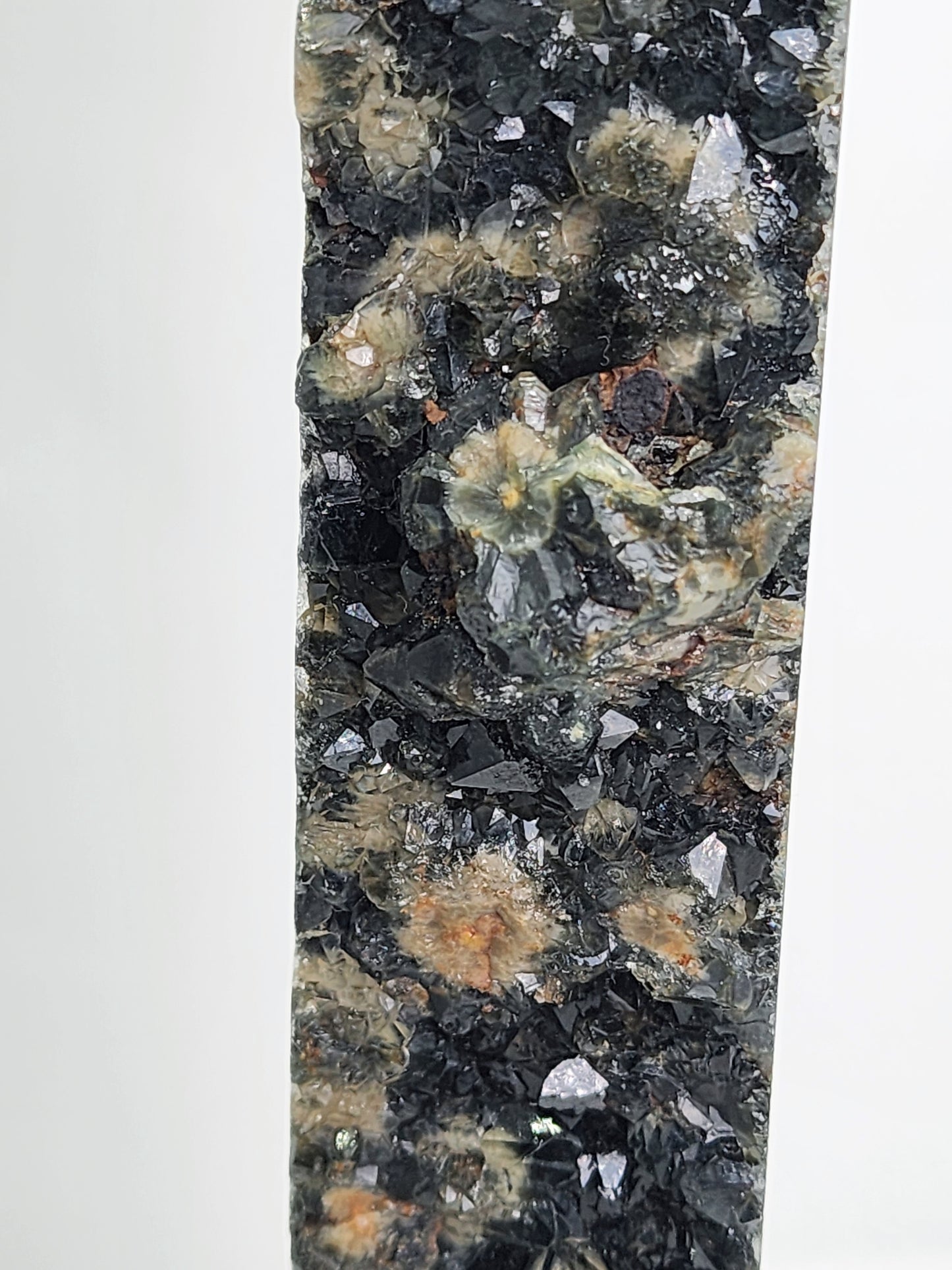 Large Druzy Dark Green Eighth Vein Ocen Jasper Tower 11.5"Tall Free Shipping!