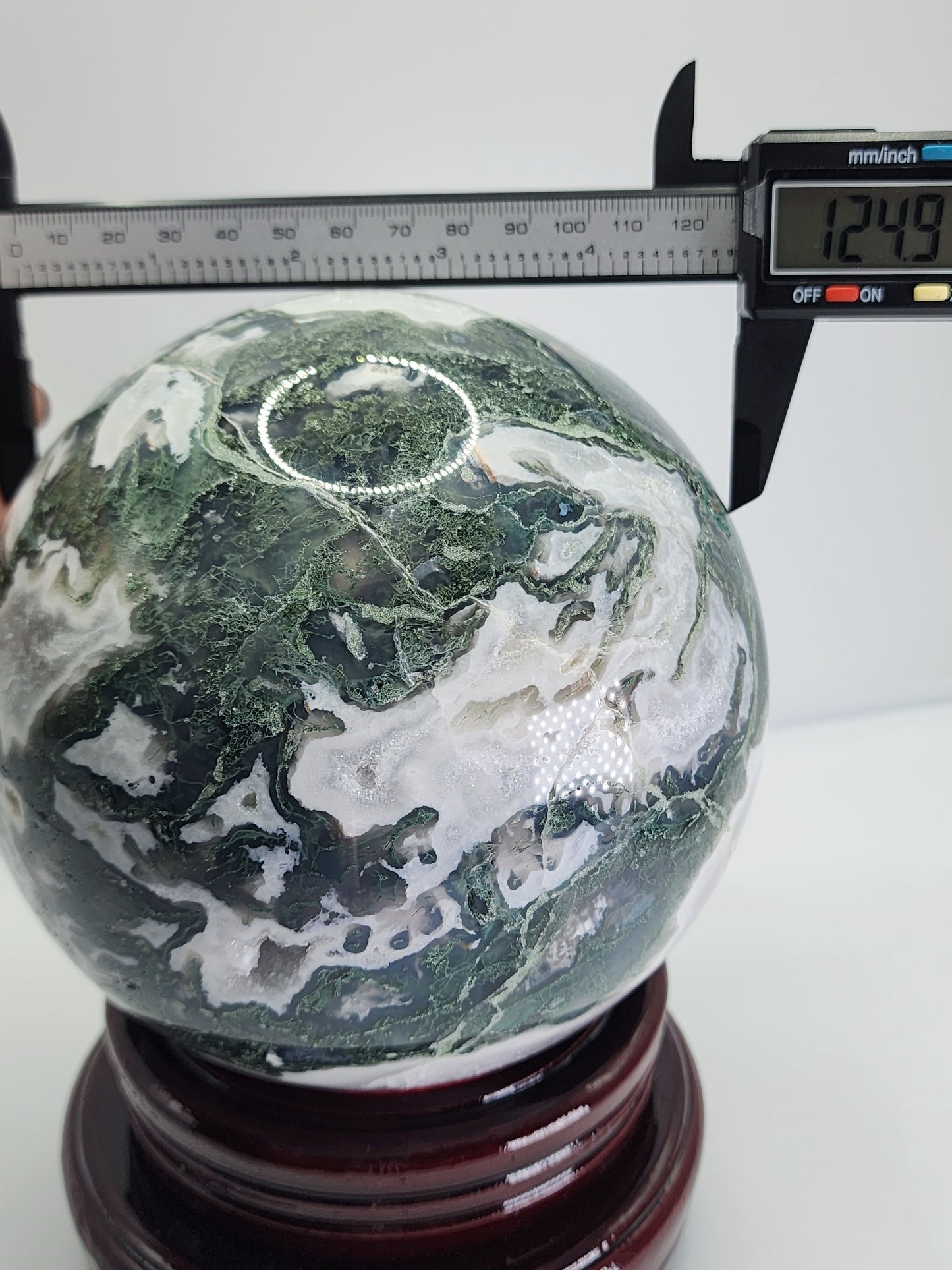 Large Moss Agate Sphere 125mm Free Shipping!