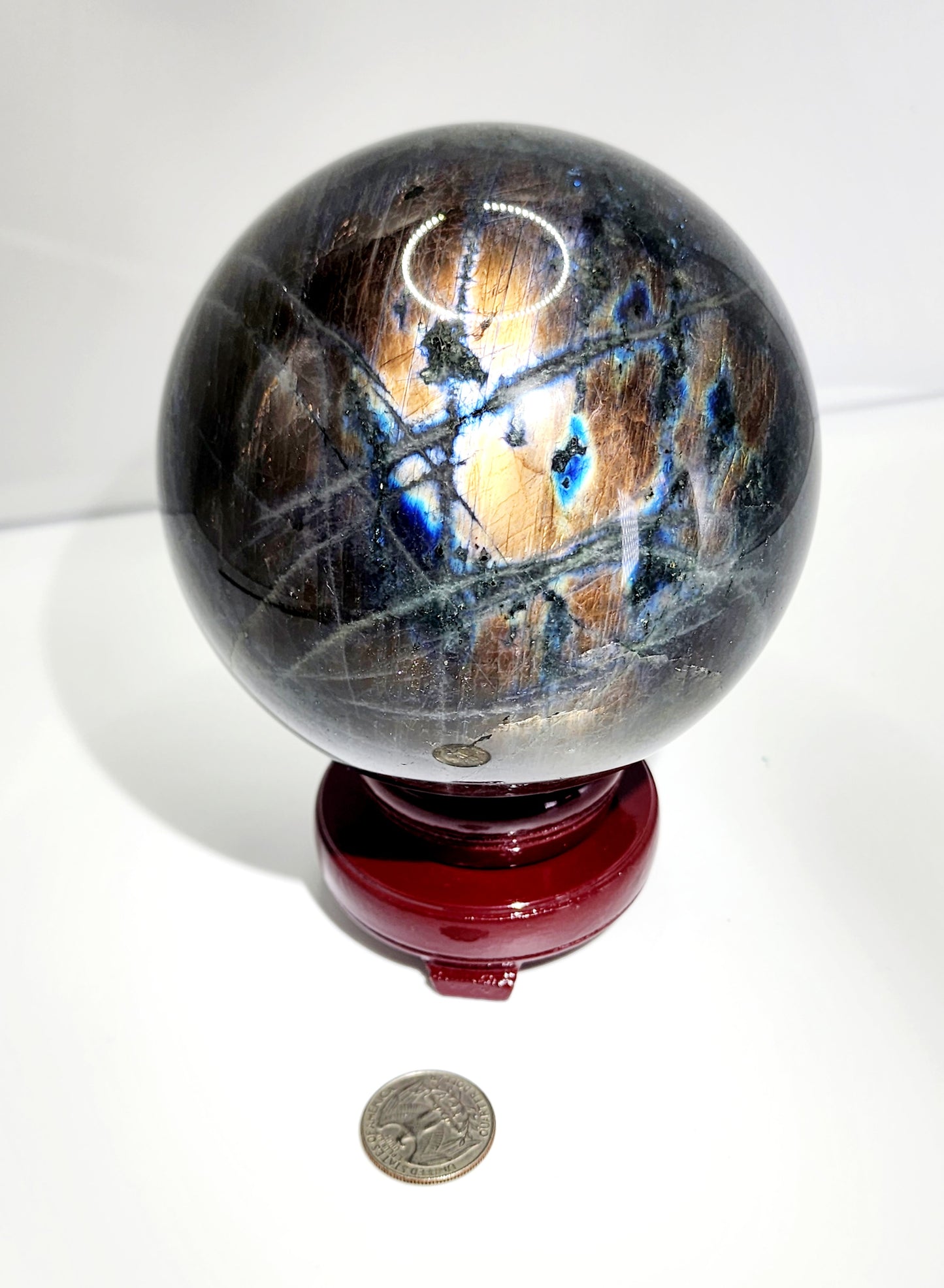 Large Labradorite Sphere 105mm Free Shipping!