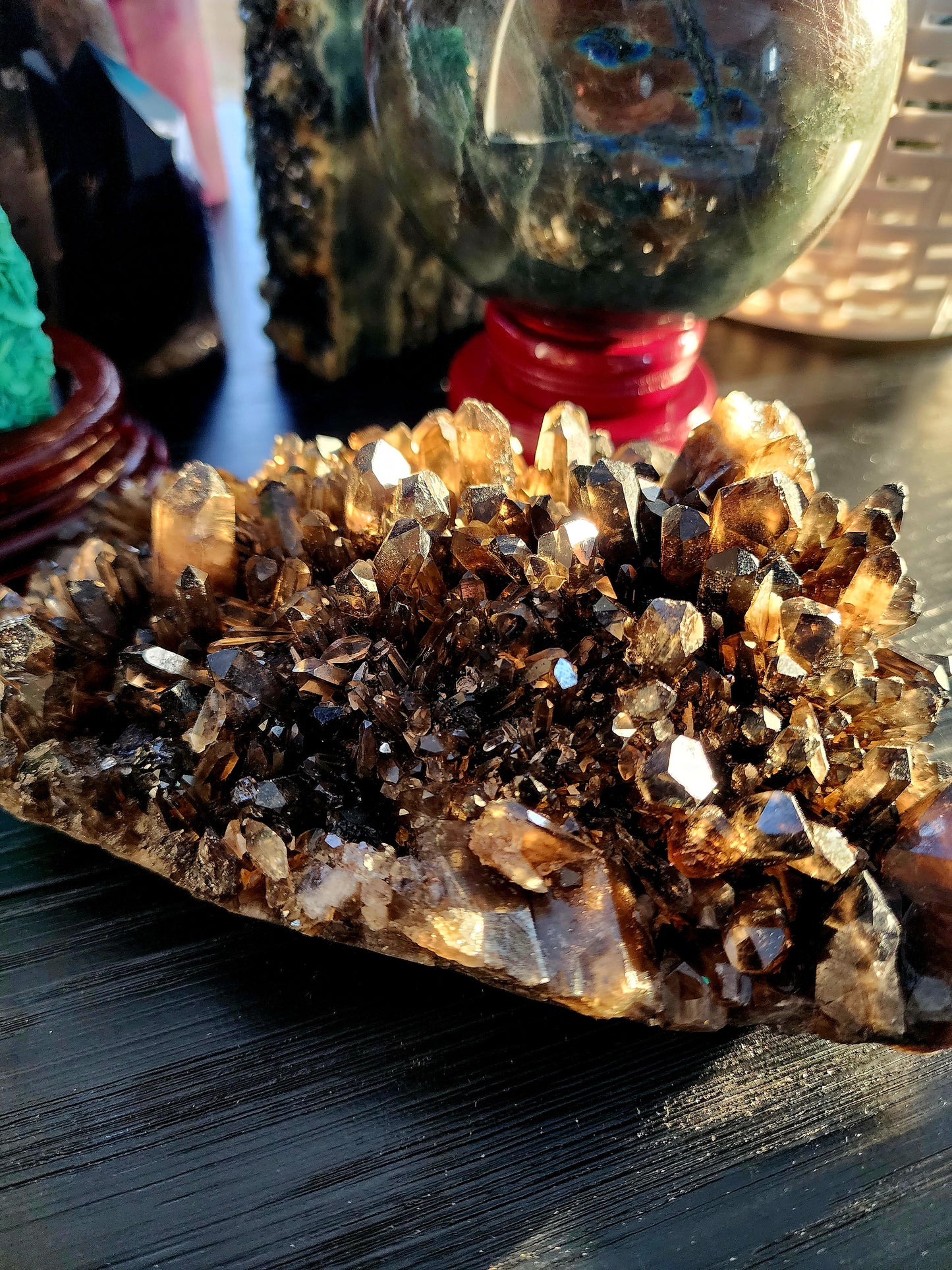 Large Dark Smokey Cluster from Brazil and Free Shipping!