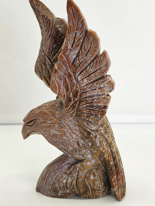 Ocean Jasper Eagle Carving Free Shipping!