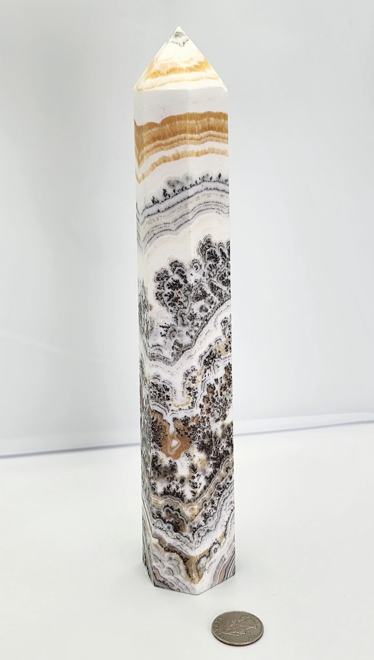 Dendritic Calcite Tower 10"Tall Free Shipping!