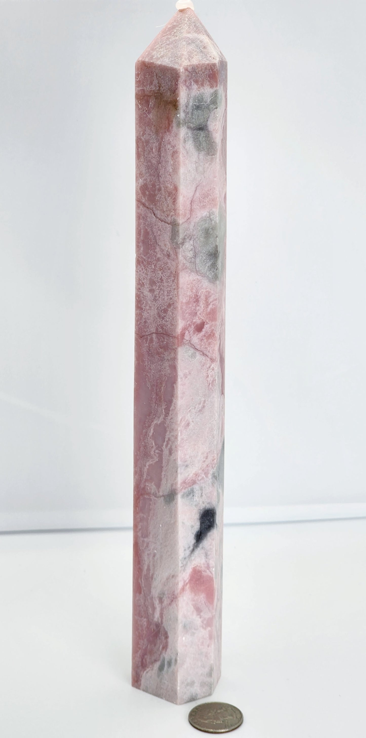 Tall Pink Opal Tower 12"Tall and Free Shipping!