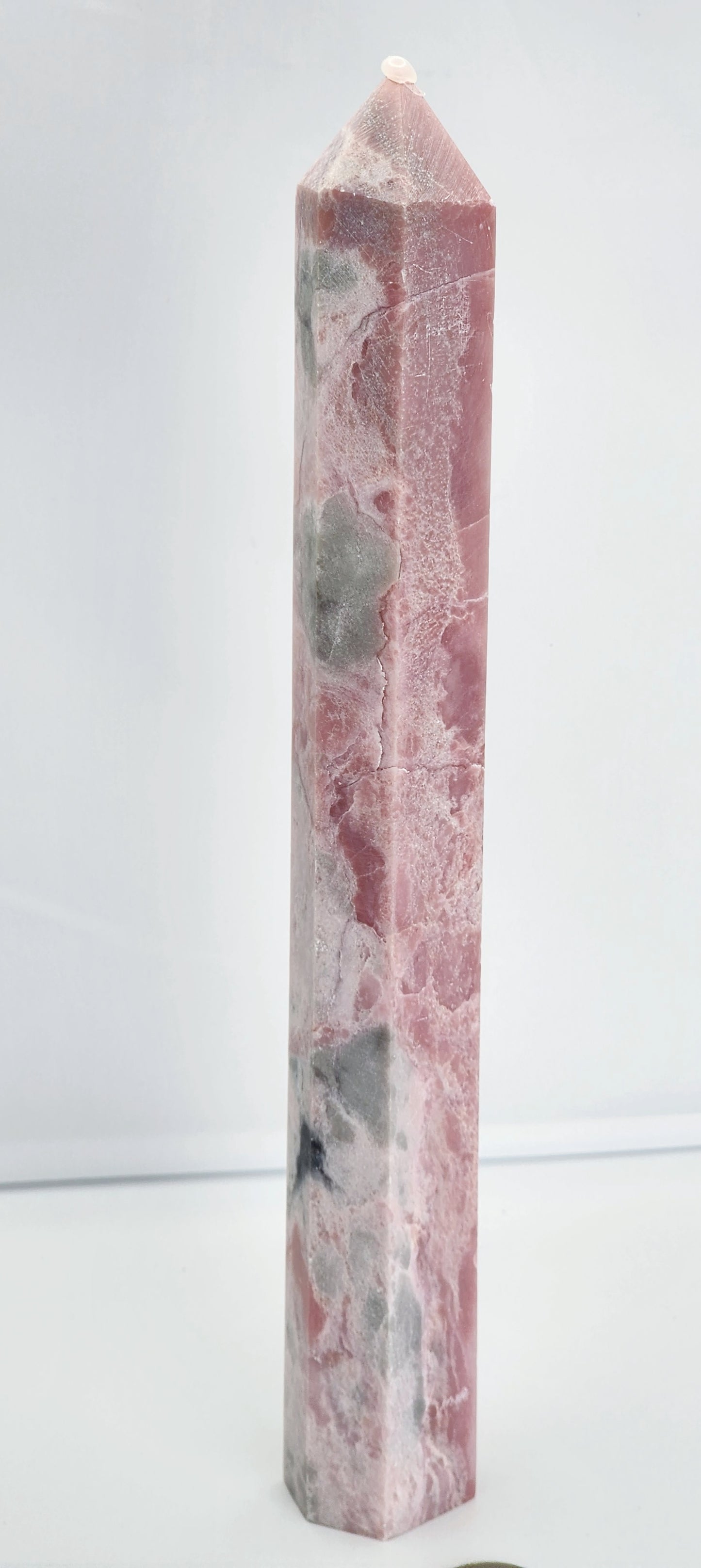 Tall Pink Opal Tower 12"Tall and Free Shipping!