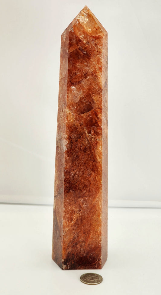Fire Quartz/Golden Healer Tower Large 11"Tall Free Shipping +