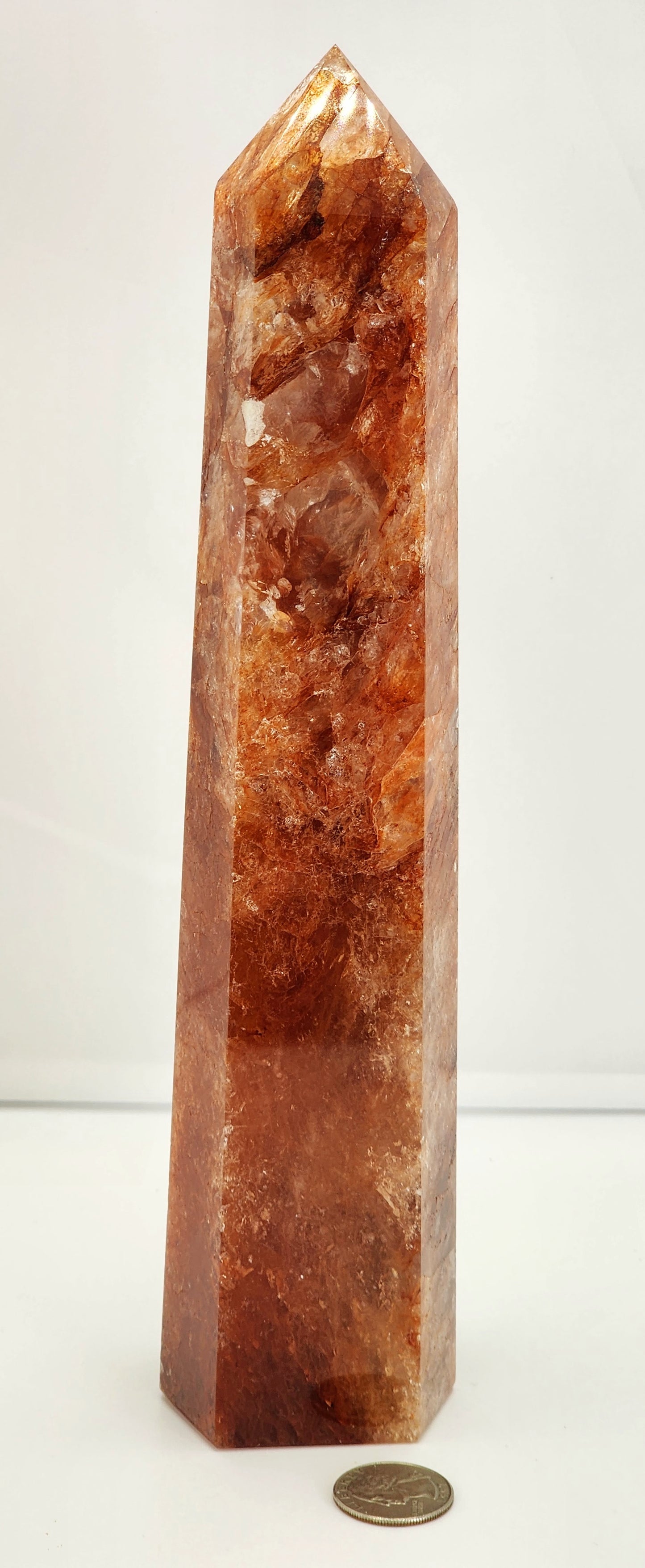 Fire Quartz/Golden Healer Tower Large 11"Tall Free Shipping +