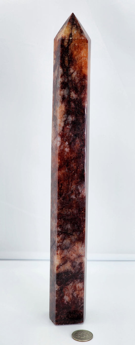 Fire Quartz Tower Large 14"Tall Free Shipping!