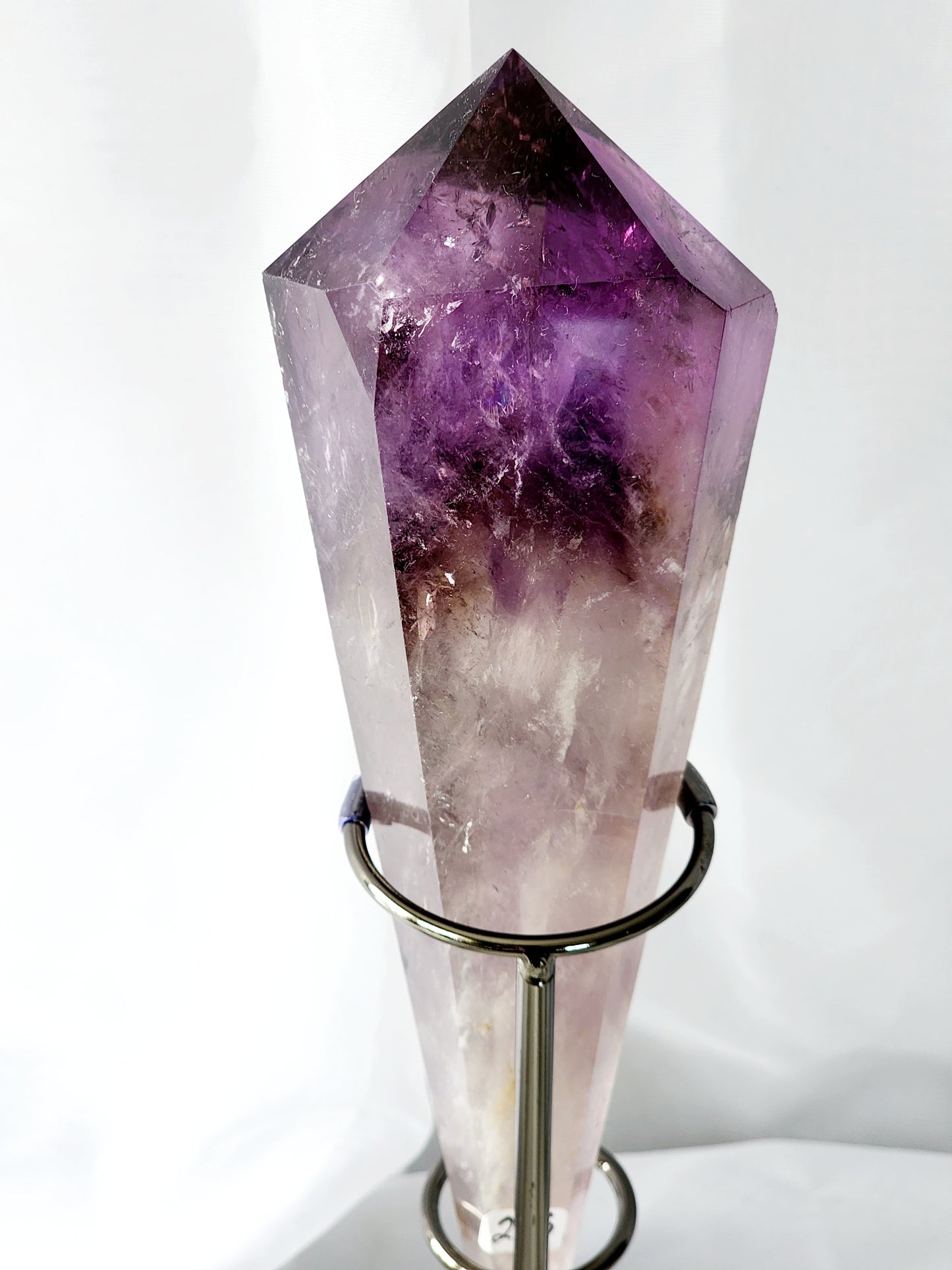 Large Amethyst /Citrine Wand (Scepter) with Metal Stand Free Shipping!