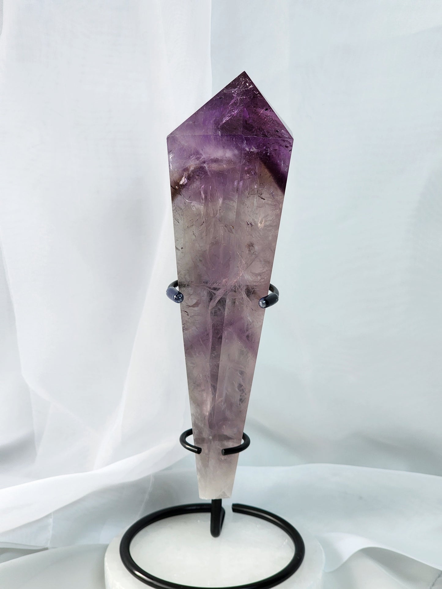 Amethyst/Citrine Wand (Scepter)With Metal Stand and Free Shipping!