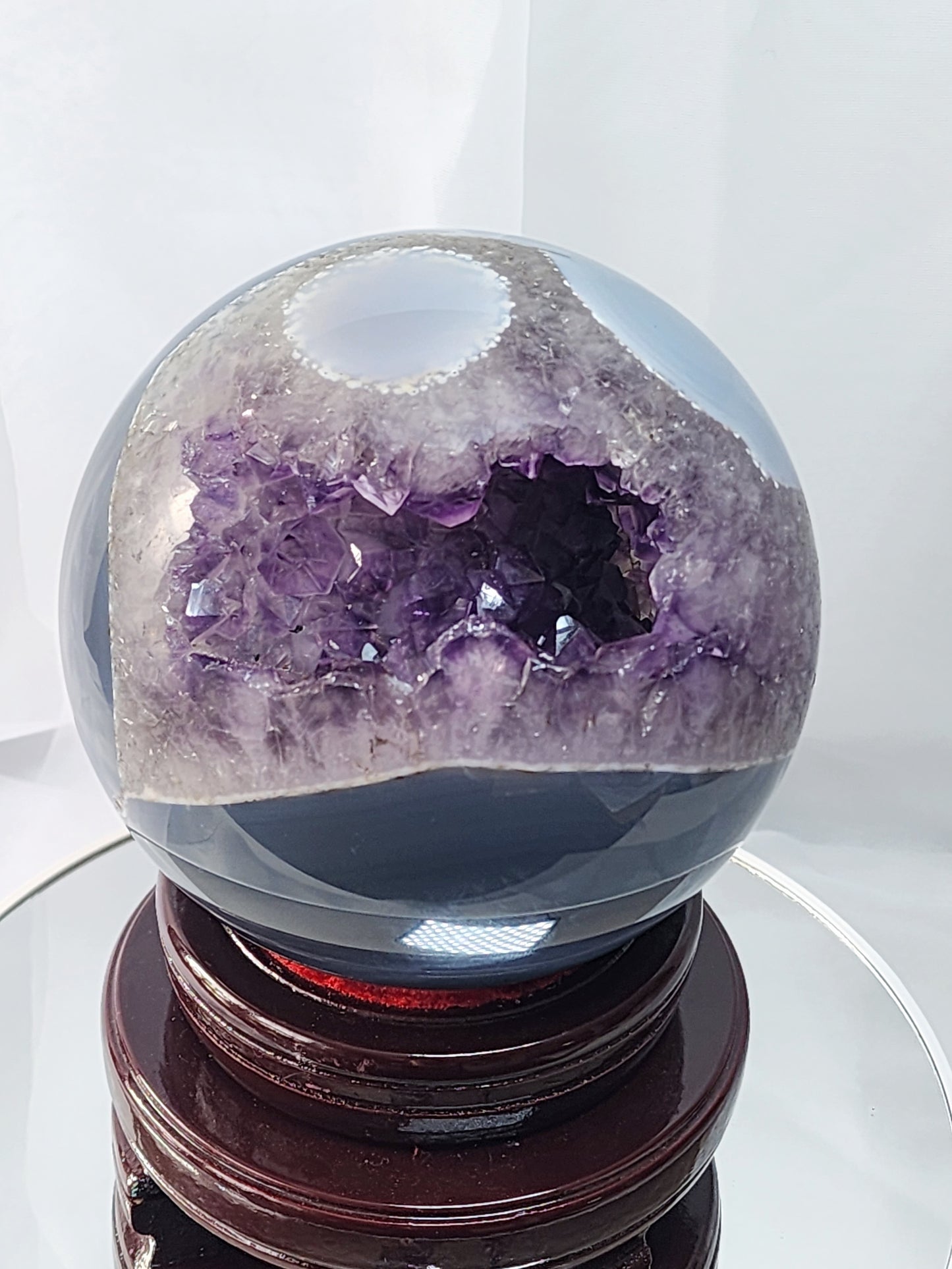 Large Druzy Amethyst/ Agate Sphere Free Shipping!