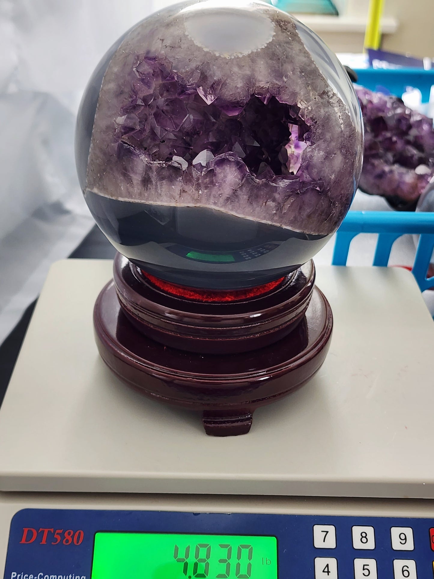 Large Druzy Amethyst/ Agate Sphere Free Shipping!