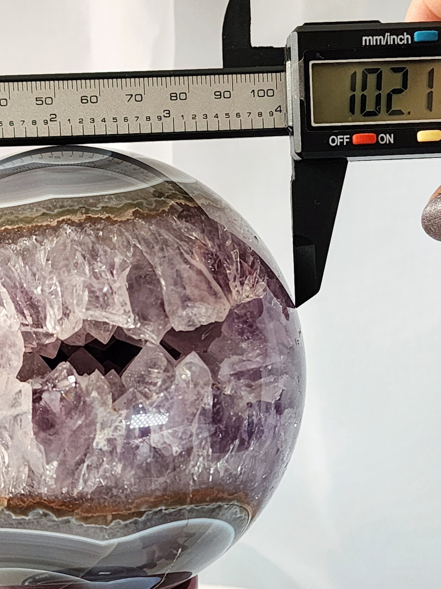 Large Druzy Amethyst /Agate Sphere and Free Shipping!