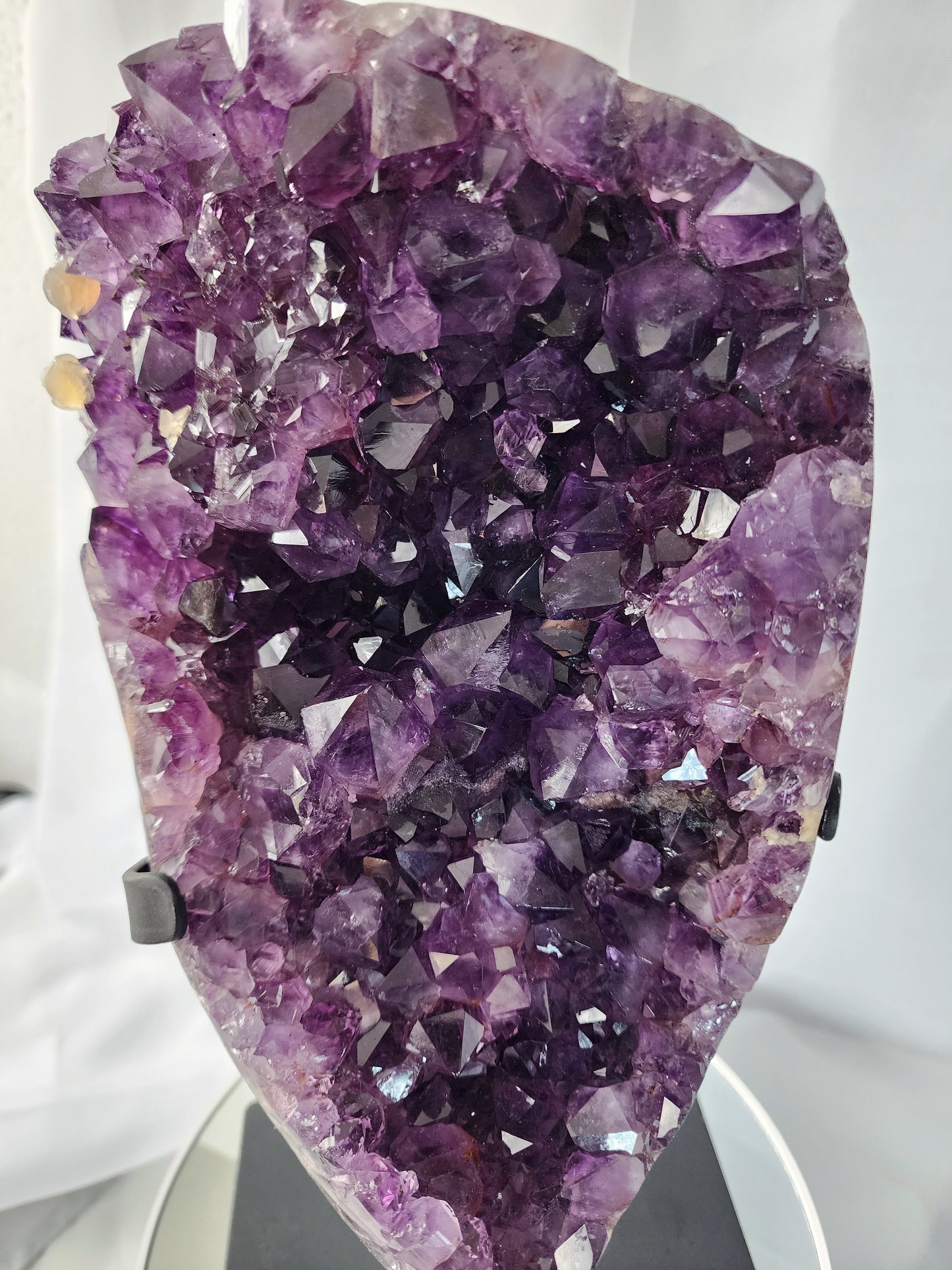 Druzy Amethyst Free Form Specimen With Metal Base from Uruguay Free Shipping!