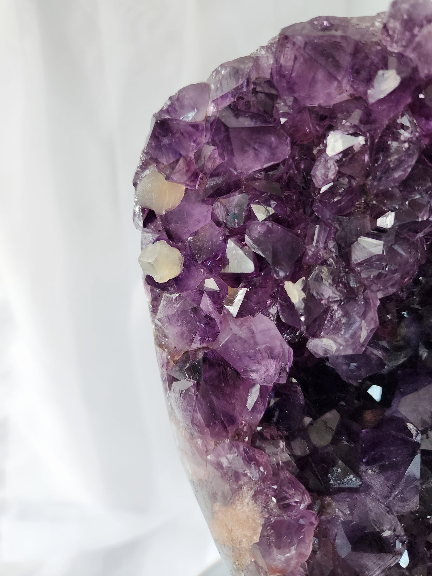 Druzy Amethyst Free Form Specimen With Metal Base from Uruguay Free Shipping!