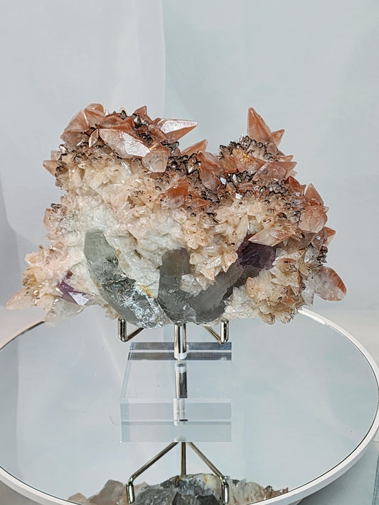 Red Phantom Feather Calcite Spcimen from India #1 Free Shipping!