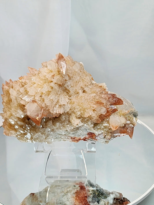 Red Phantom Feather Calcite Spcimen from India #3 Free shipping!