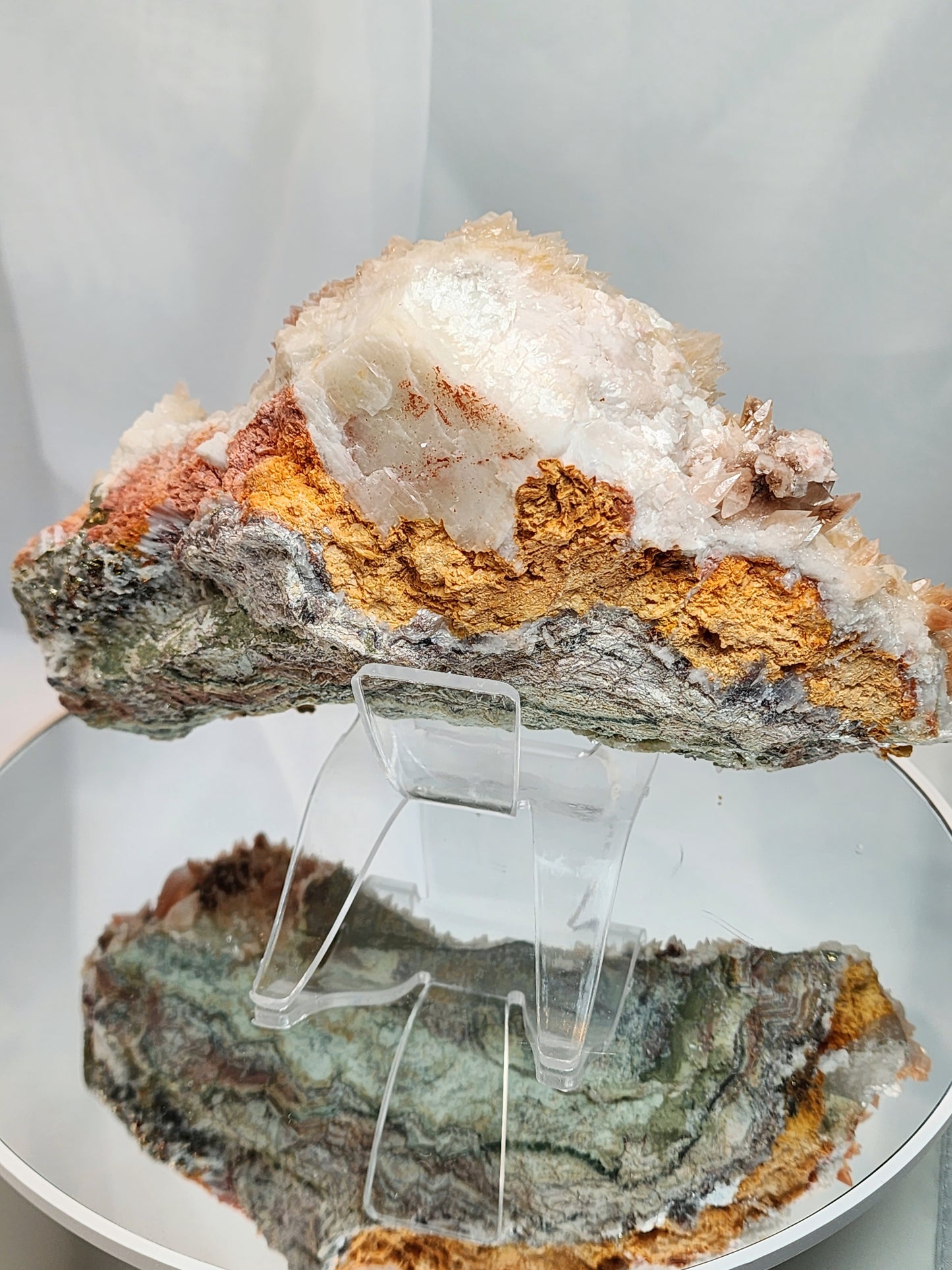 Red Phantom Feather Calcite Spcimen from India #4 Free shipping!