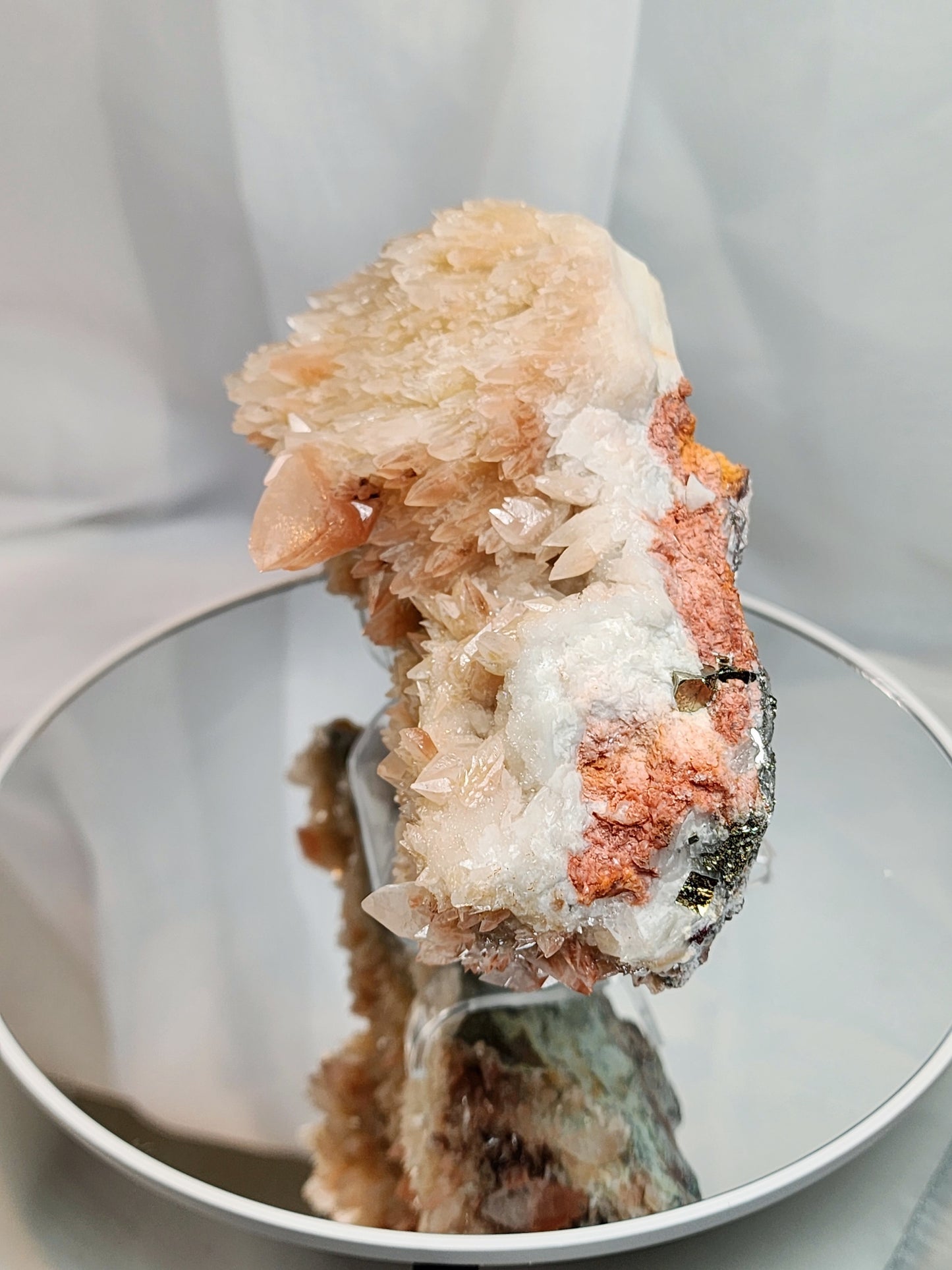 Red Phantom Feather Calcite Spcimen from India #4 Free shipping!