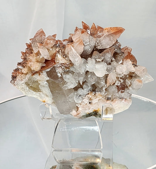 Red Phantom Feather Calcite Spcimen from India #6 Free shipping!