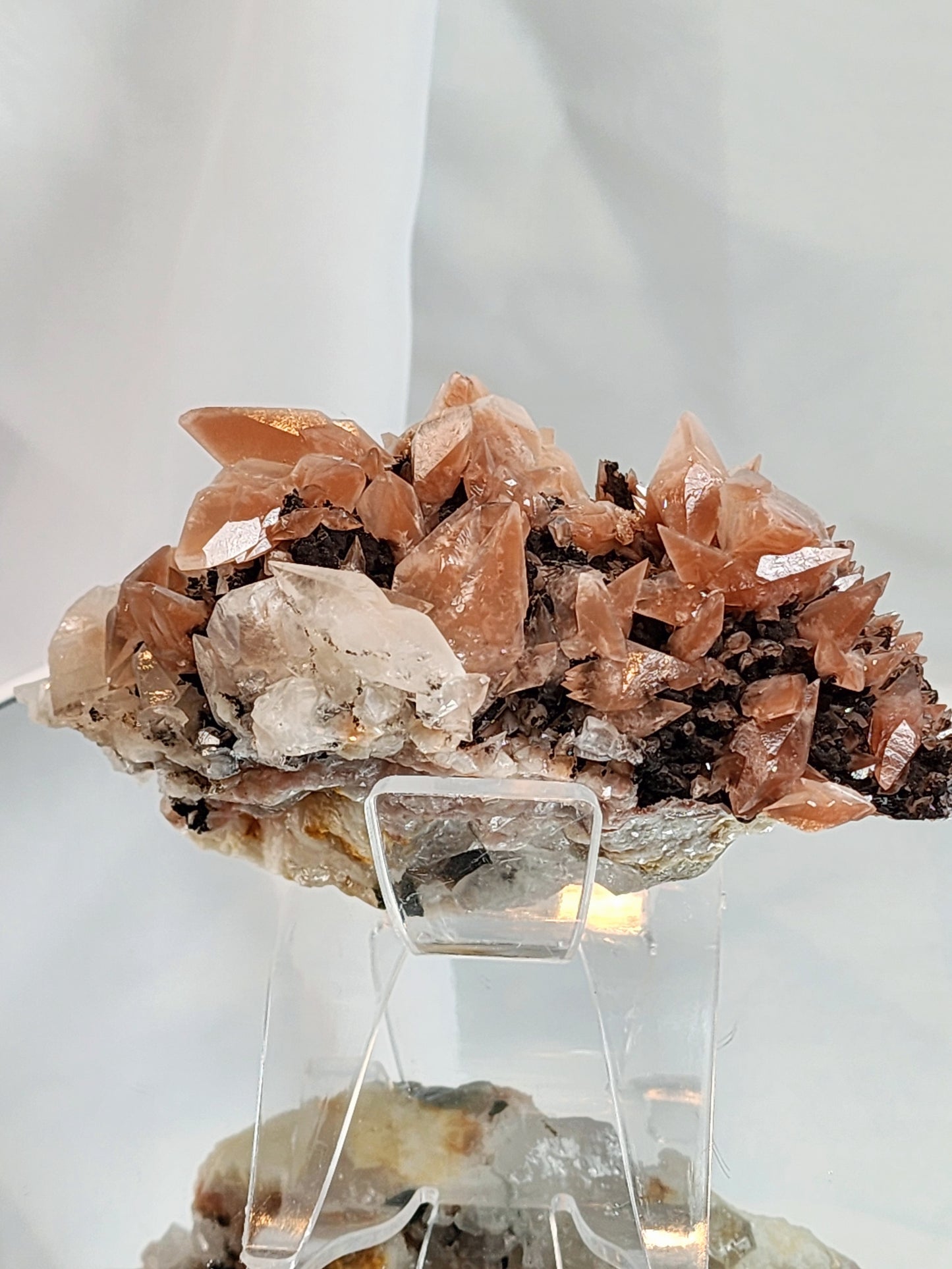 Red Phantom Feather Calcite Spcimen from India #6 Free shipping!