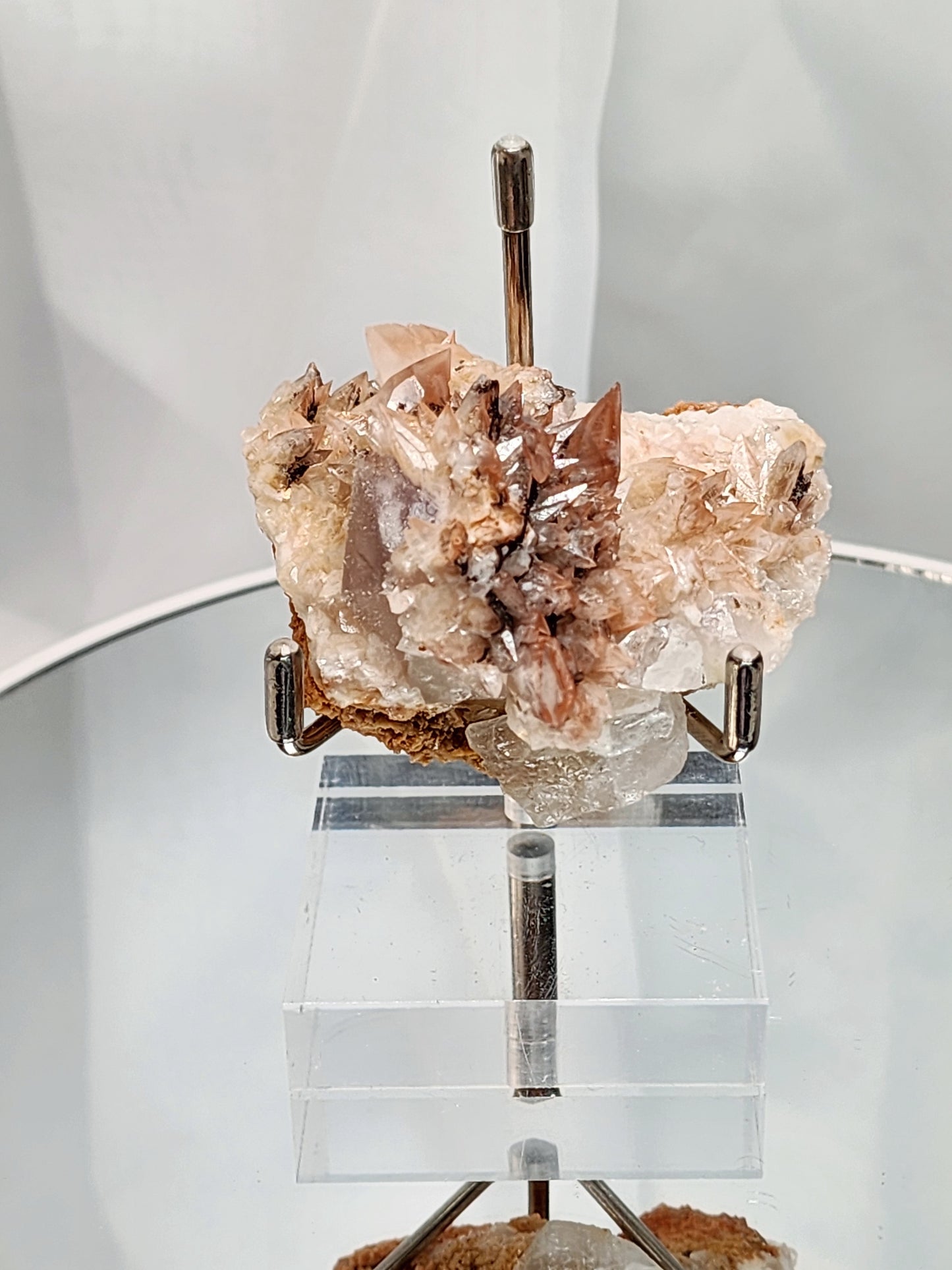 Red Phantom Feather Calcite from India #8
