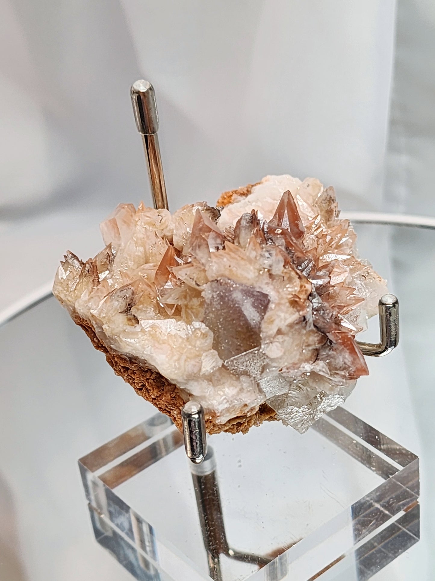 Red Phantom Feather Calcite from India #8