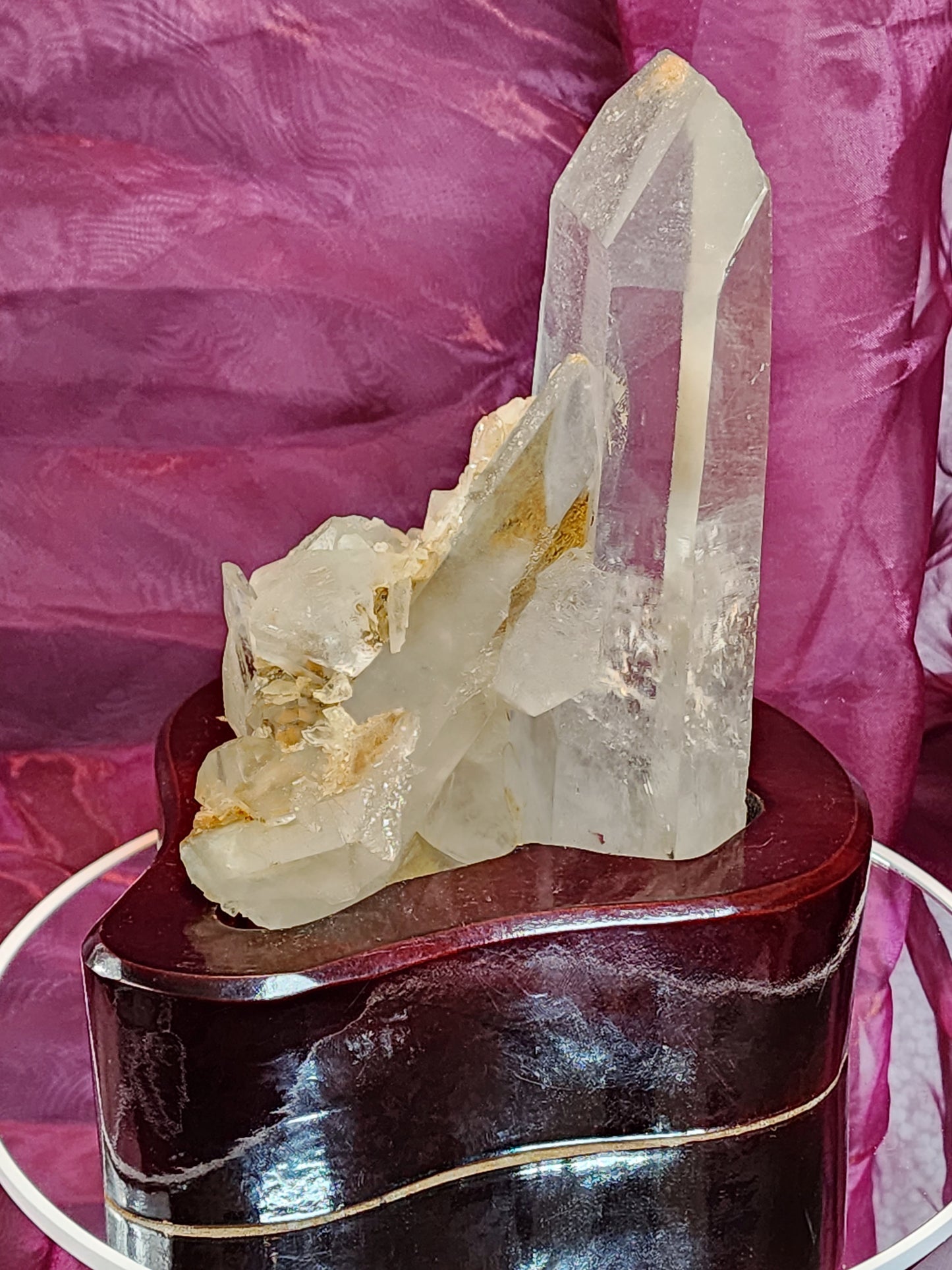 Quartz Cluster/ Specimen With Marcasite Free Shipping!