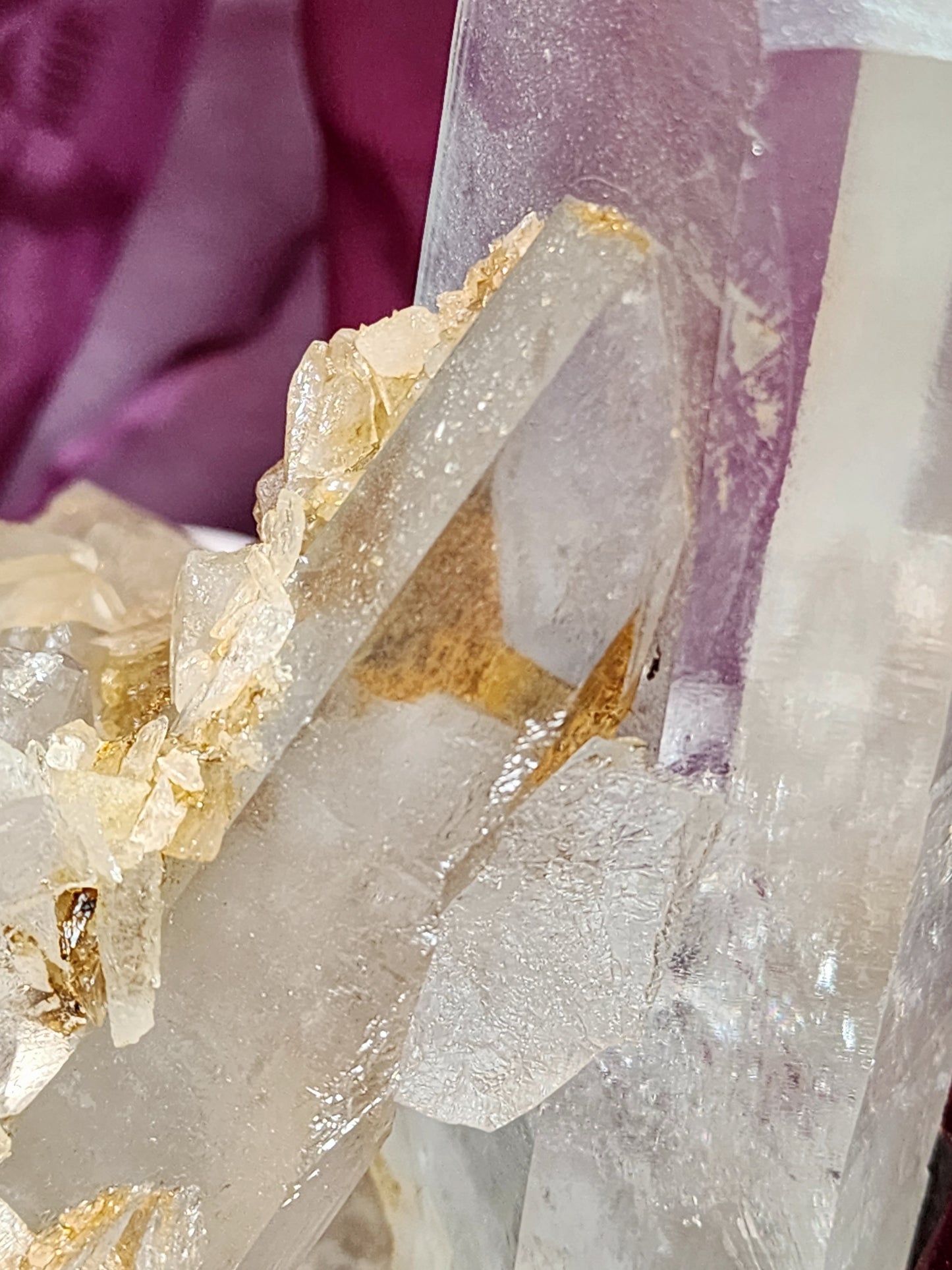 Quartz Cluster/ Specimen With Marcasite Free Shipping!