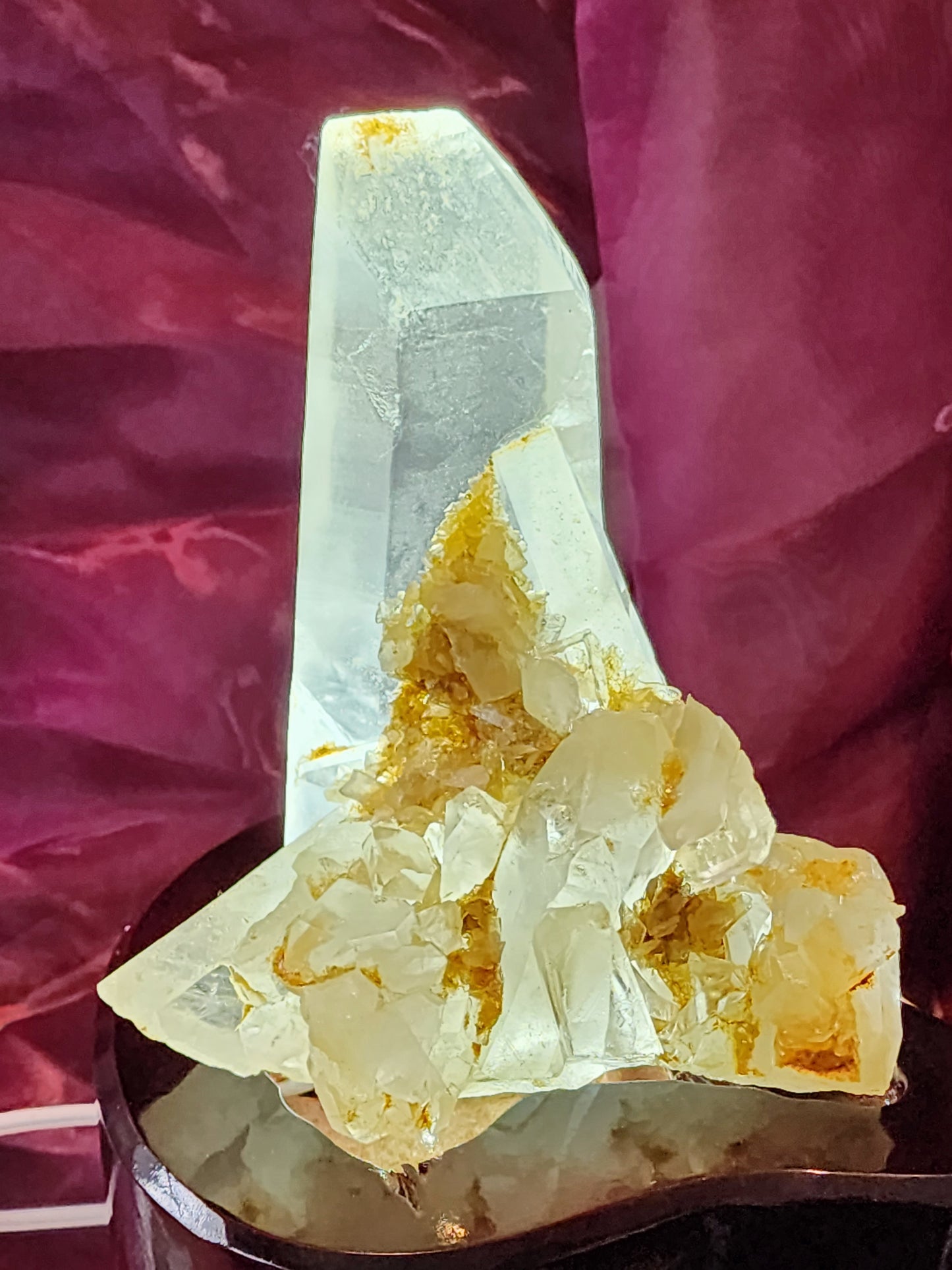 Quartz Cluster/ Specimen With Marcasite Free Shipping!
