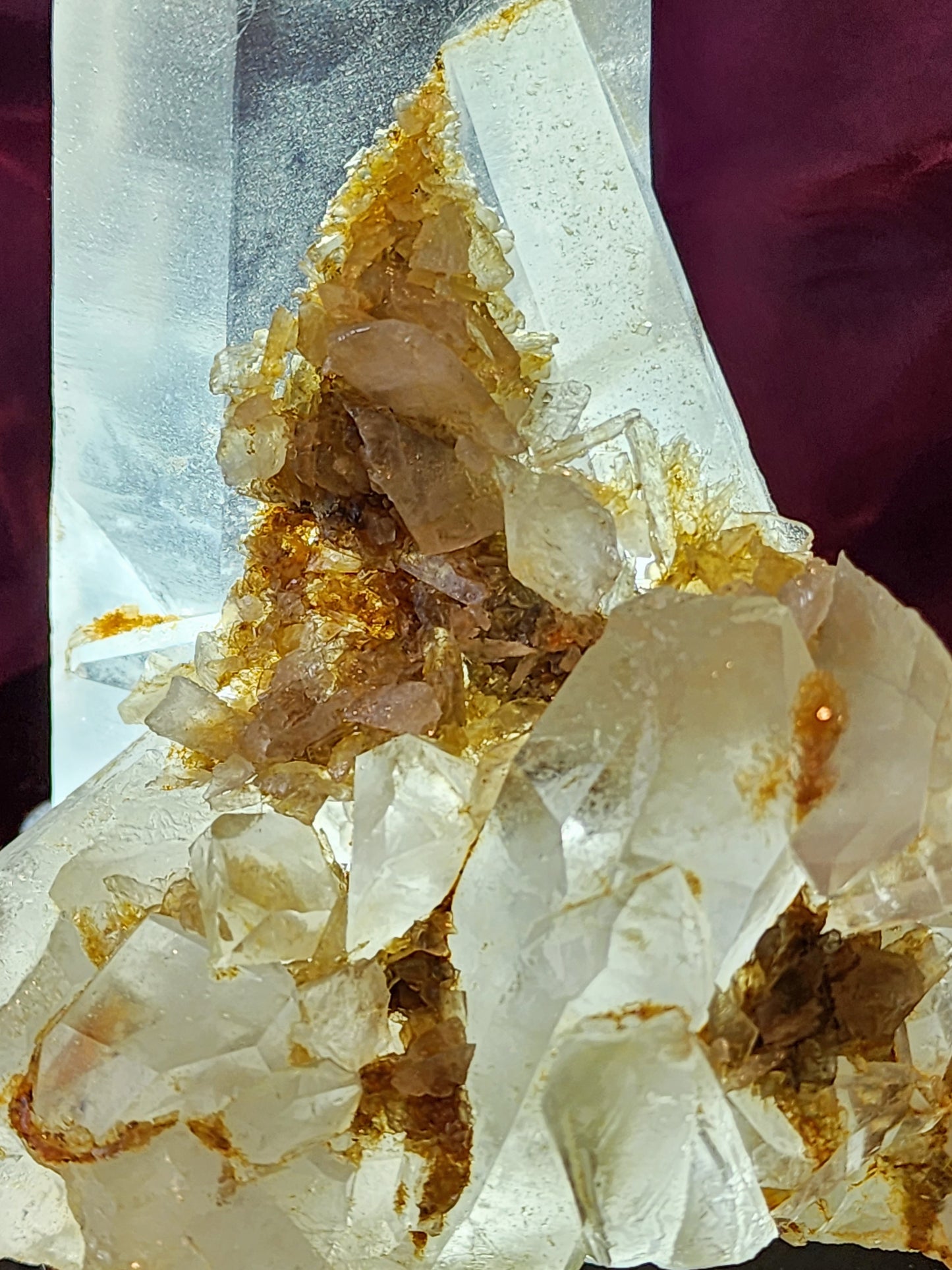 Quartz Cluster/ Specimen With Marcasite Free Shipping!