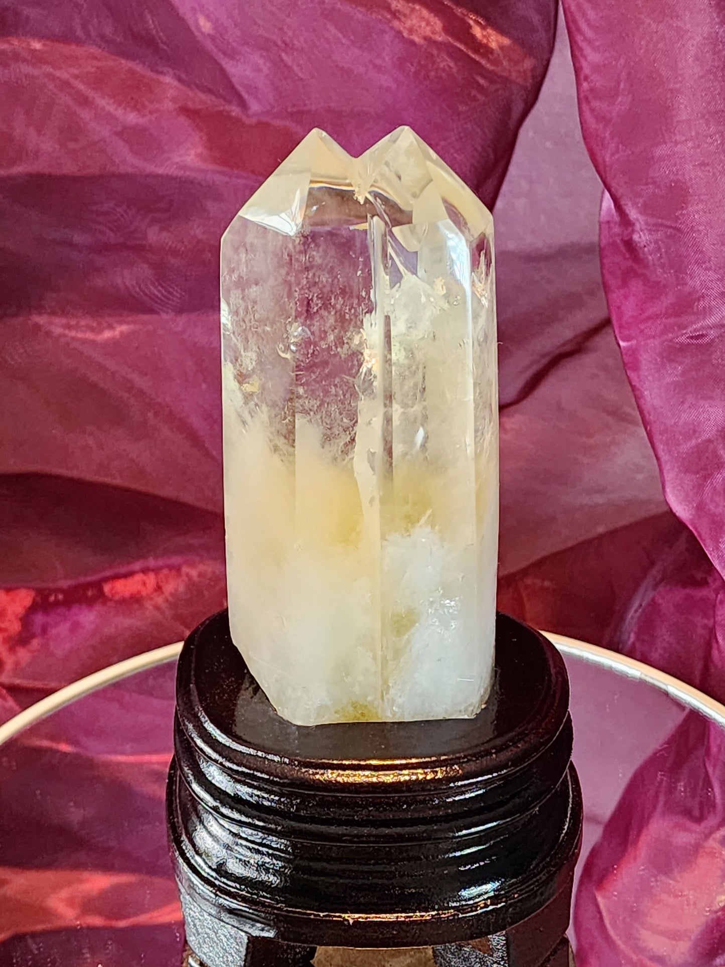 Citrine Double Point With Custom Stand and Free Shipping!