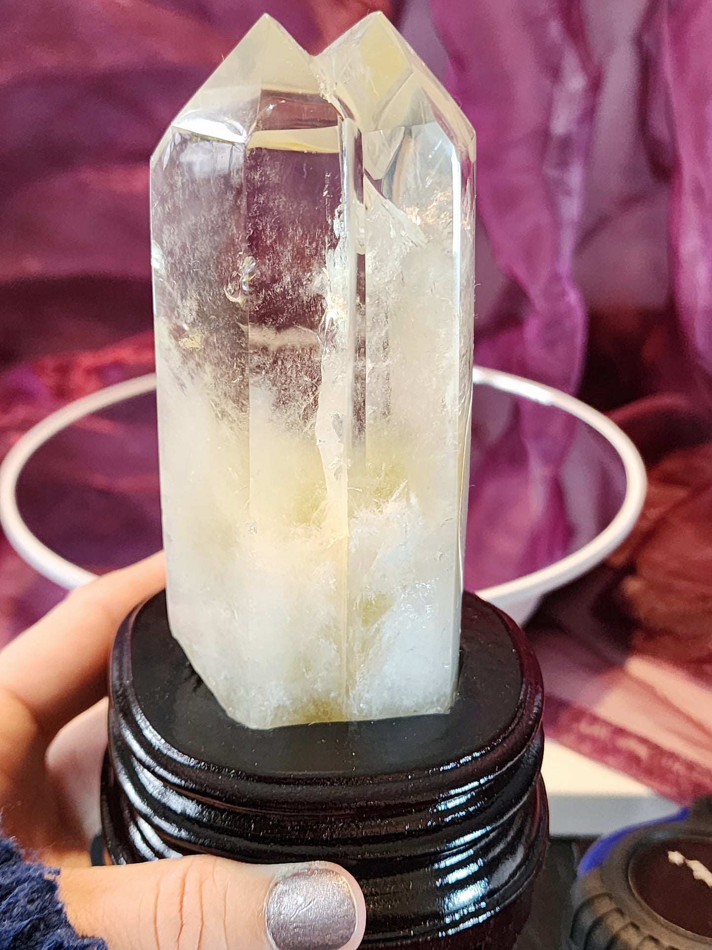 Citrine Double Point With Custom Stand and Free Shipping!