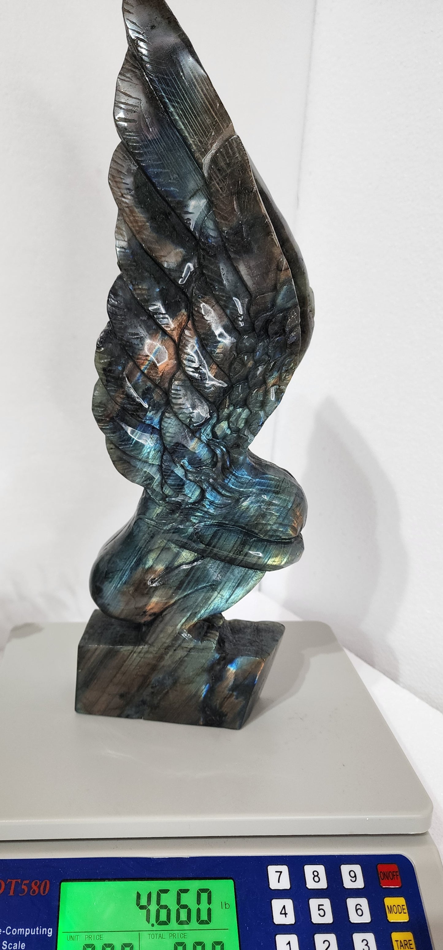HQ Extra Large Labradorite Angel Carving
