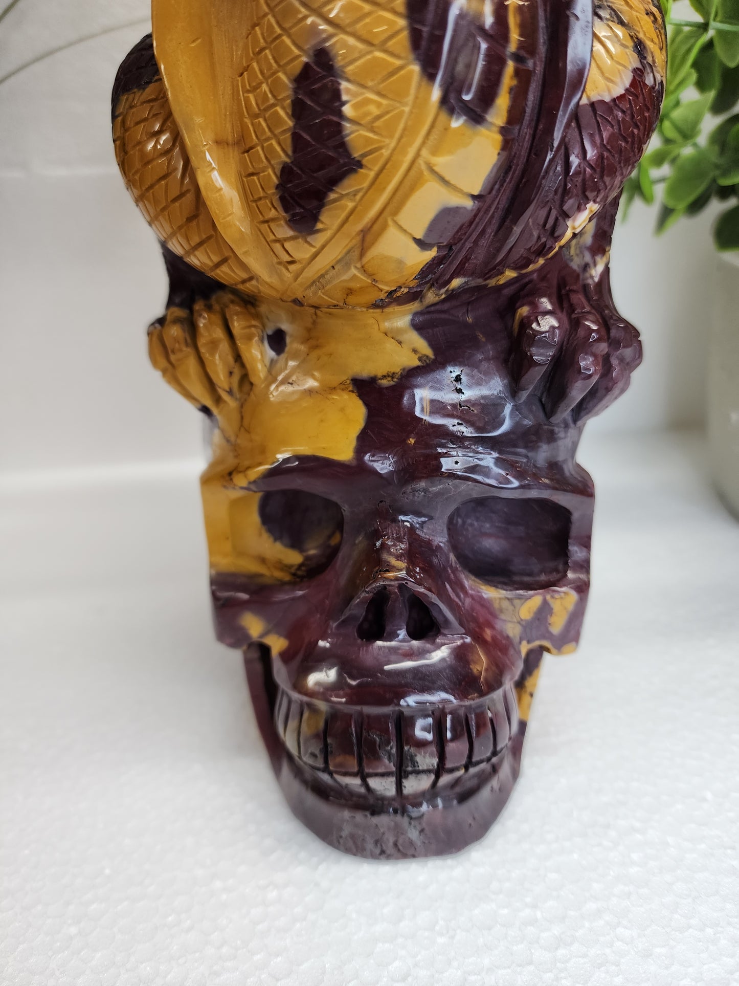 Extra Large Mookaite Skull and Dragon