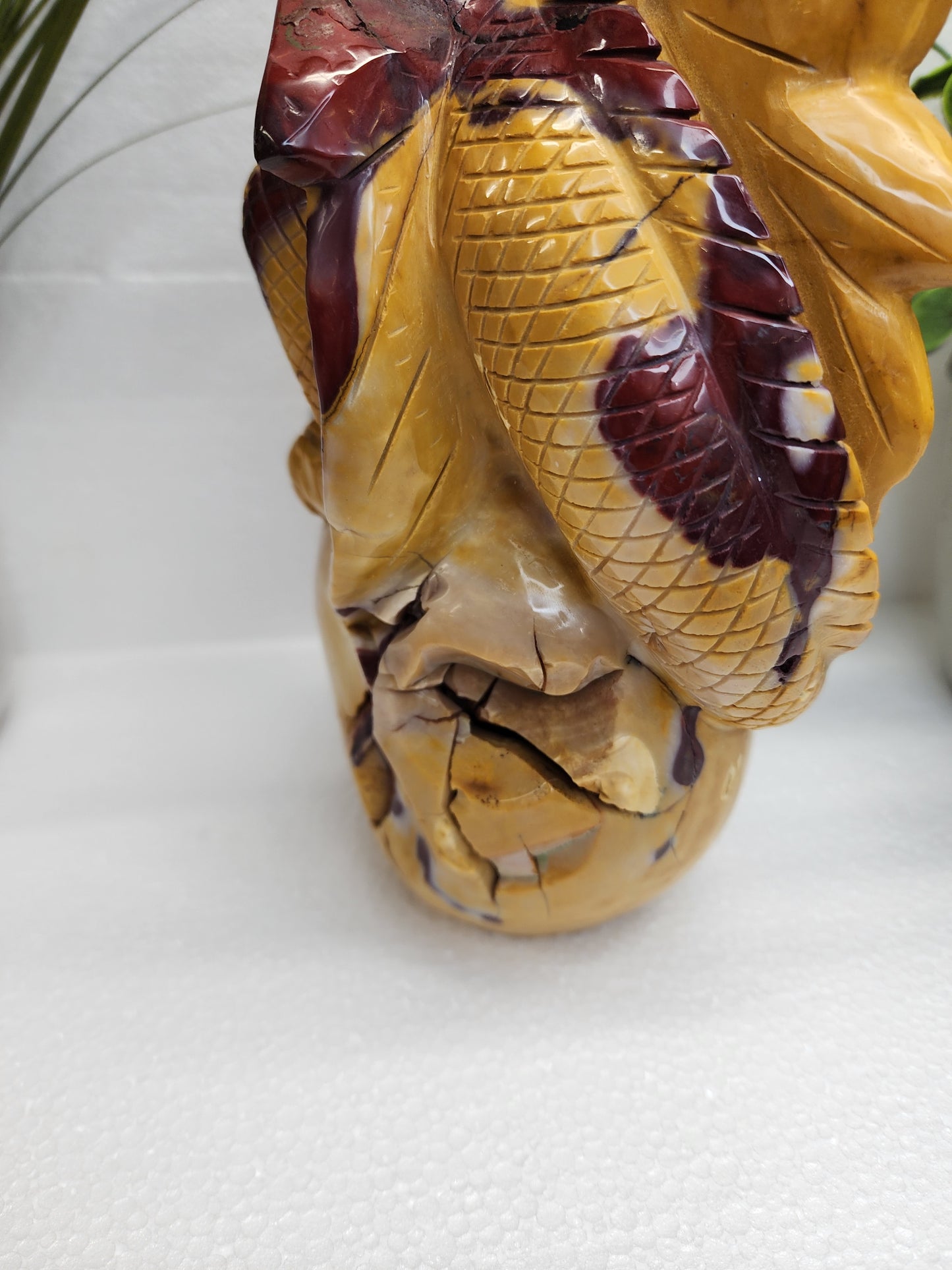 Extra Large Mookaite Skull and Dragon