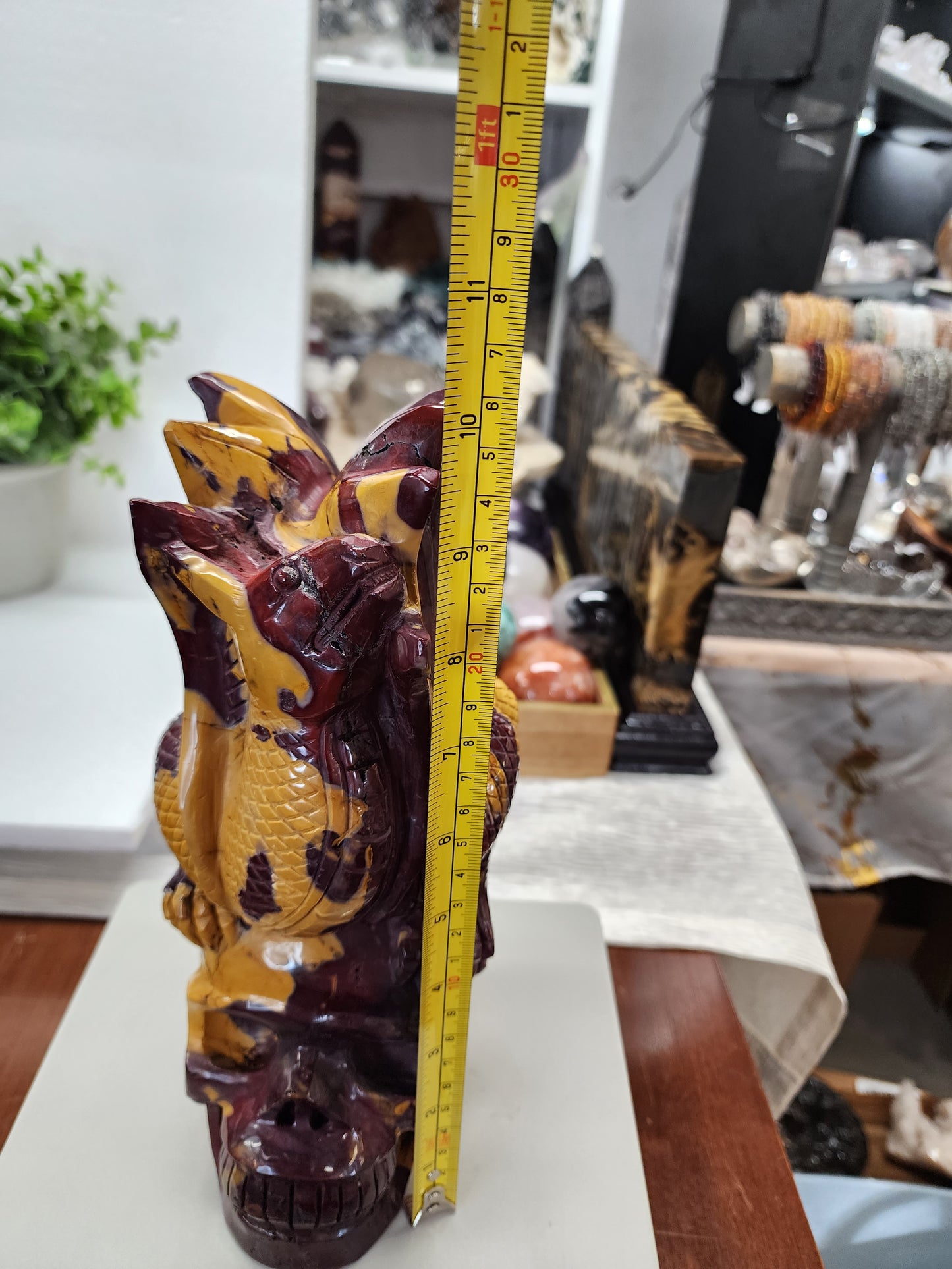 Extra Large Mookaite Skull and Dragon