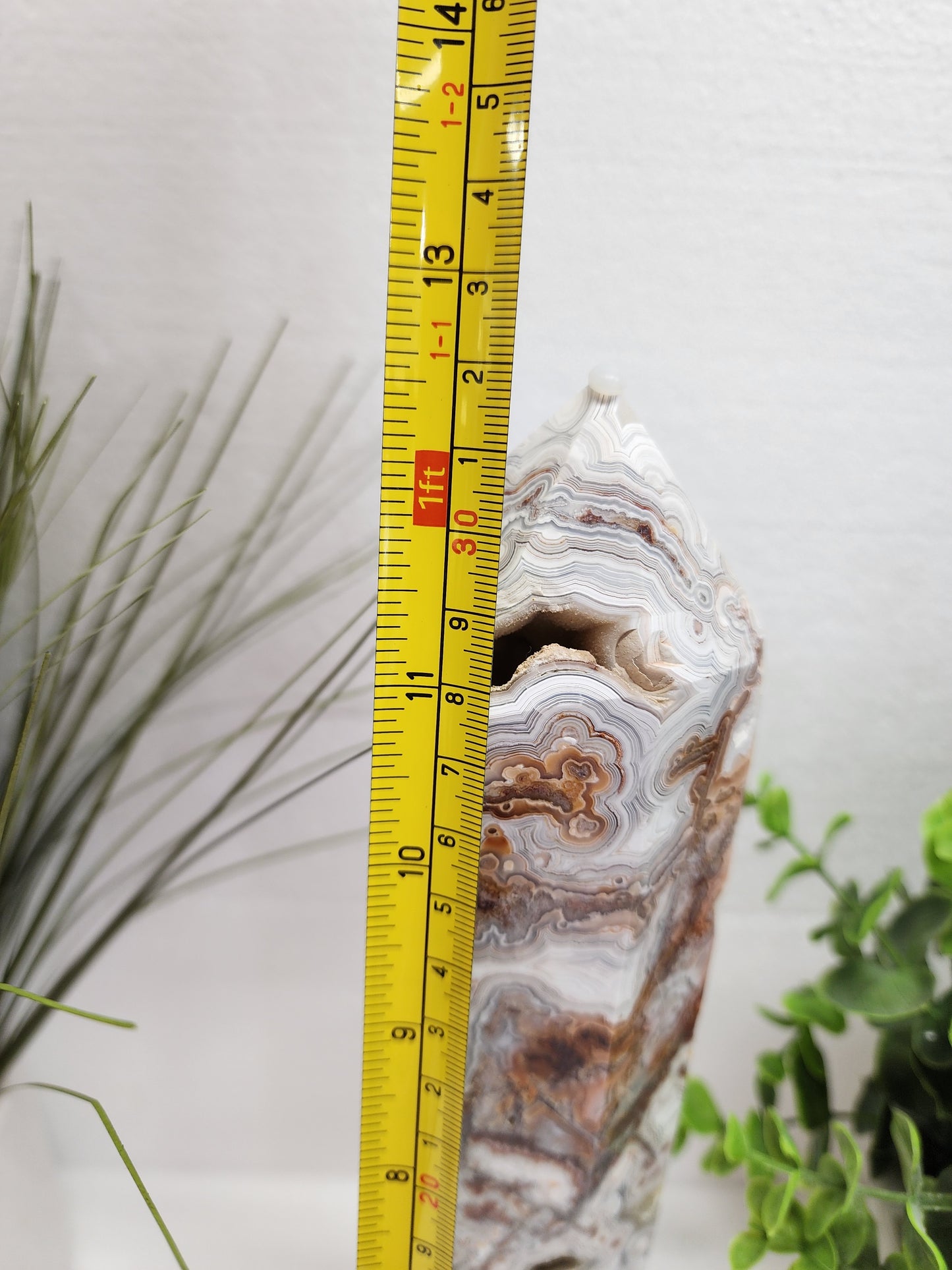 Large Druzy Mexican Lace Tower 12" Tall