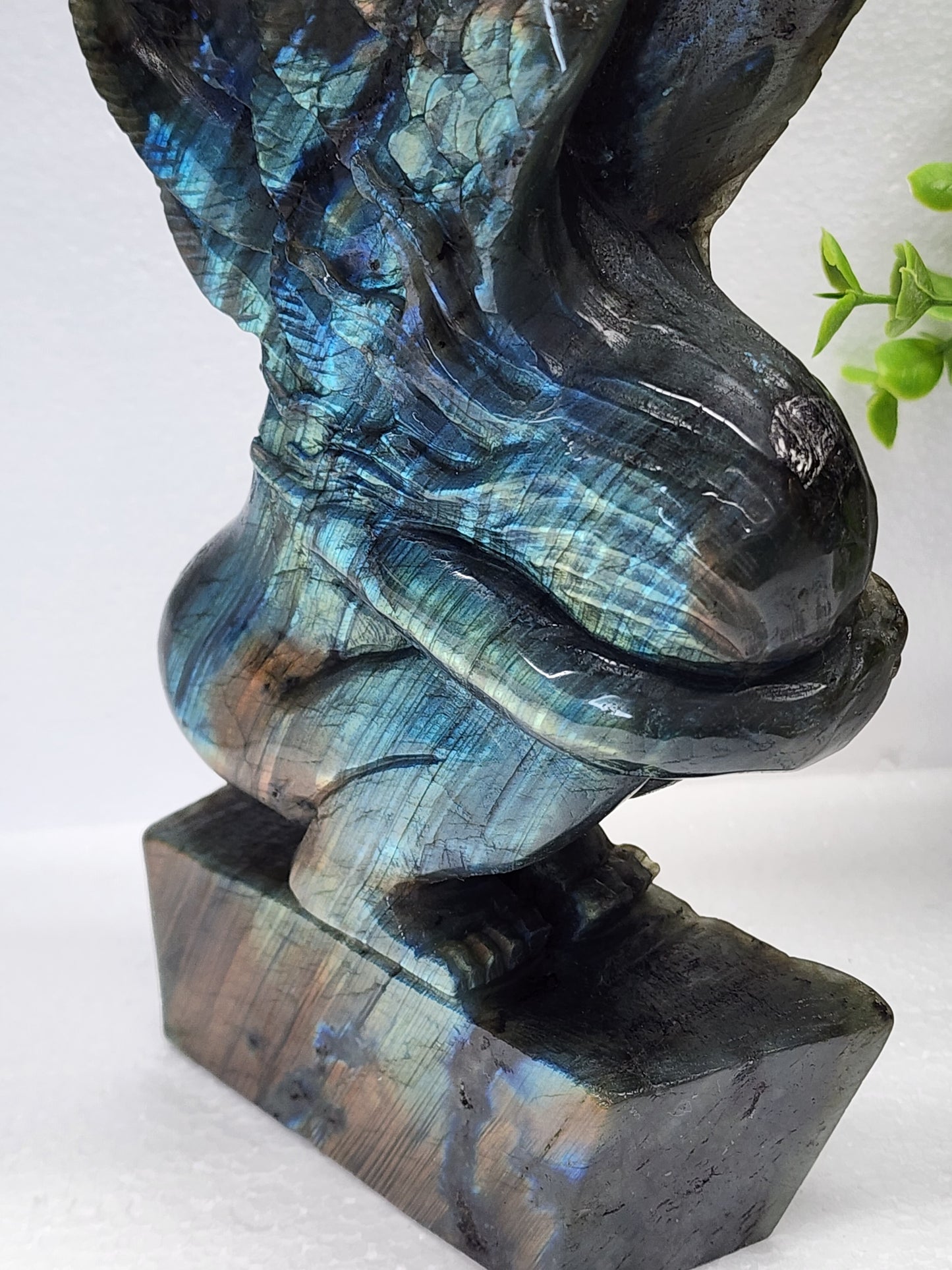 HQ Extra Large Labradorite Angel Carving