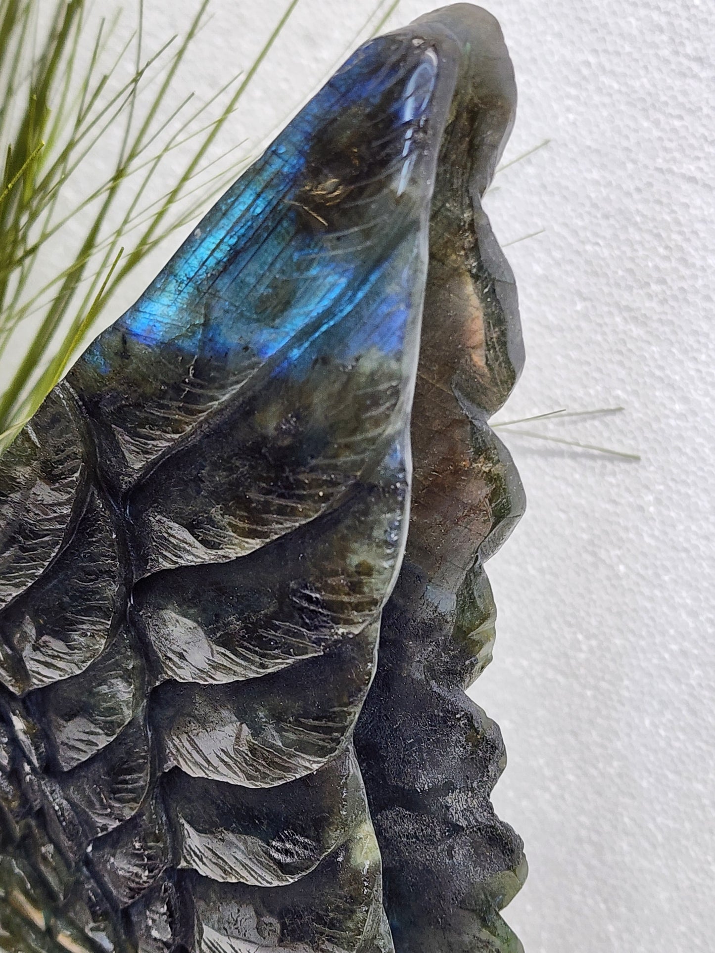 HQ Extra Large Labradorite Angel Carving